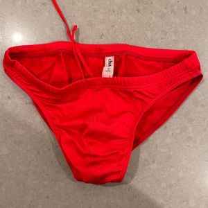 Charlie by MZ NEW Cherry Red Body Brief Swimsuit Medium Unworn